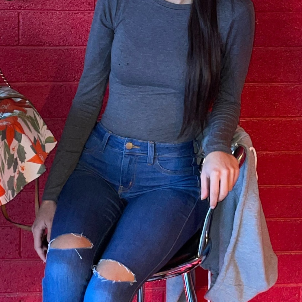 Fashion Nova Grey bodysuit